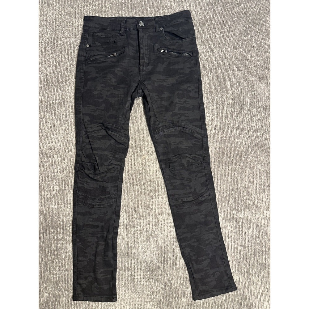 Waimea Black Denim Camo Skinny Jeans Size 32x30
